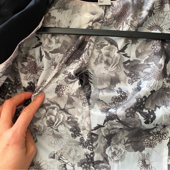 🖤 H&M BLACK CLASSIC SATIN COTTON BLEND BLAZER JACKET! - Picture 15 of 15